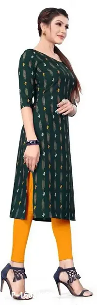 Stylish A-Line Multicoloured Printed Crepe Kurta Pack Of 3-thumb4