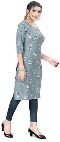 Stylish A-Line Floral Print Crepe Kurta Pack Of 4-thumb2