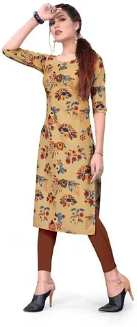 Stylish A-Line Multicoloured Printed Crepe Kurta Pack Of 3-thumb3