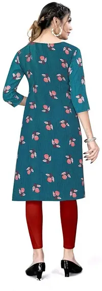 Stylish A-Line Multicoloured Printed Crepe Kurta Combo Of 2-thumb2