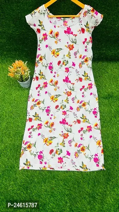 Elegant Printed Crepe Kurta For Women And Girls