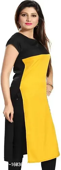 Stylish Colourblocked Crepe Kurta For Women-thumb4