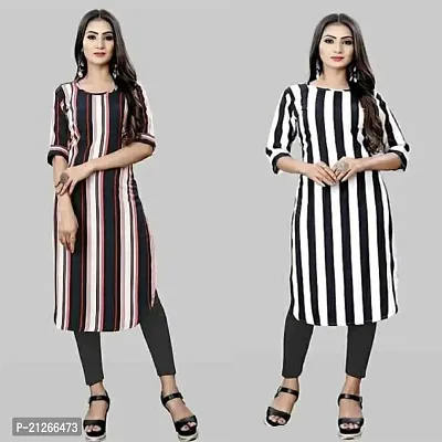 Stylish Women Crepe Casual Kurta Pack of 2