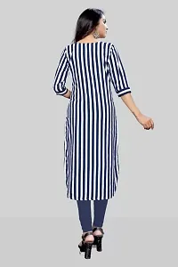 Stylish A-Line Multicoloured Striped Crepe Kurta Pack Of 3-thumb1