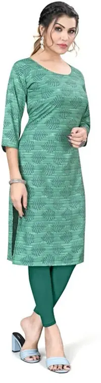 Stylish A-Line Multicoloured Printed Crepe Kurta-thumb4