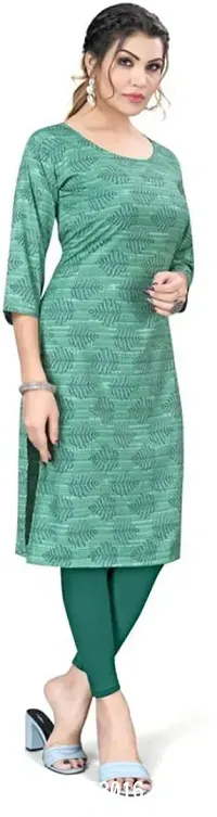 Stylish A-Line Multicoloured Printed Crepe Kurta-thumb5