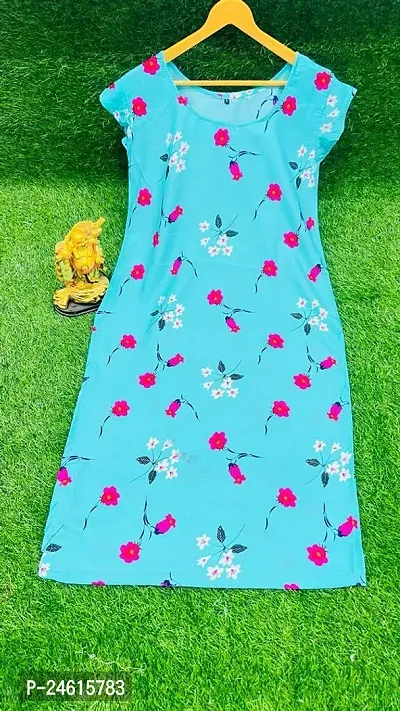 Elegant Printed Crepe Kurta For Women And Girls-thumb0