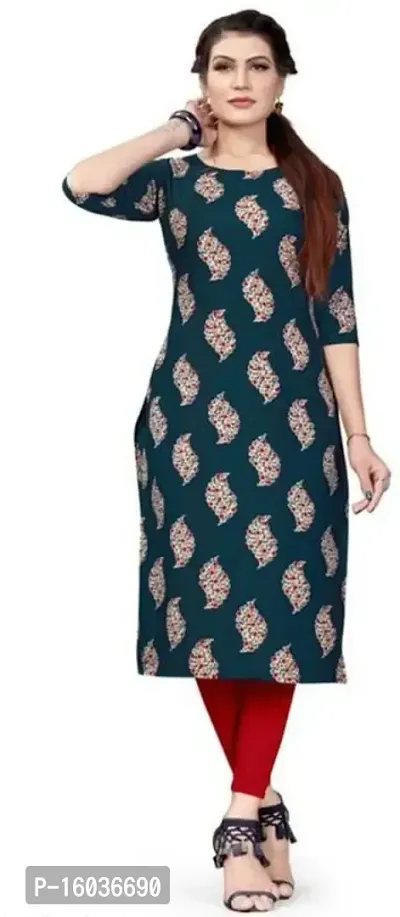 Stylish Printed Crepe Kurta For Women-thumb4