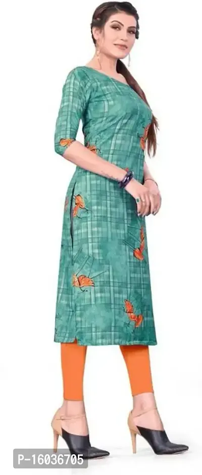 Stylish Printed Crepe Kurta For Women-thumb3