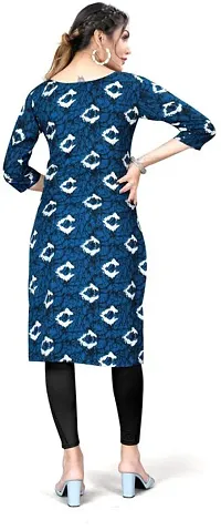 Stylish A-Line Multicoloured Printed Crepe Kurta-thumb1