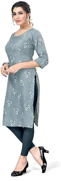 Stylish A-Line Multicoloured Printed Crepe Kurta Combo Of 3-thumb4