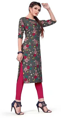 Stylish A-Line Multicoloured Printed Crepe Kurta Pack Of 3-thumb4