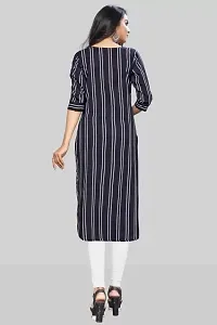 Stylish A-Line Multicoloured Striped Crepe Kurta Pack Of 3-thumb2