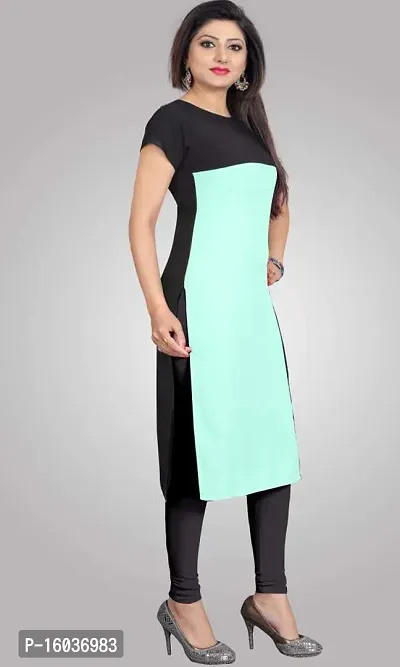 Stylish Colourblocked Crepe Kurta For Women Pack Of 2-thumb3