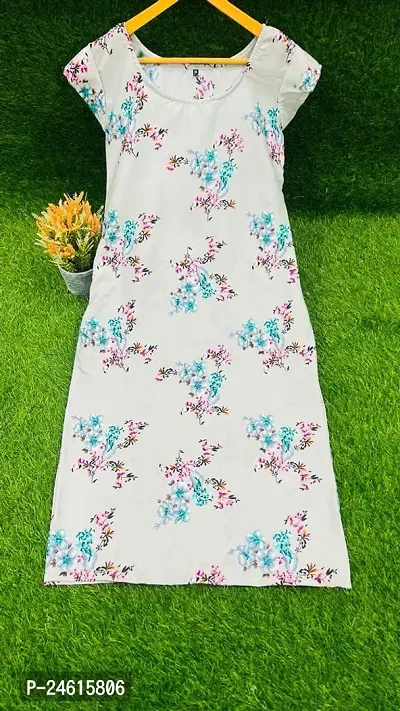 Elegant Printed Crepe Kurta For Women And Girls-thumb0