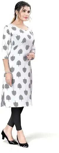 Stylish A-Line Multicoloured Printed Crepe Kurta Pack Of 3-thumb3