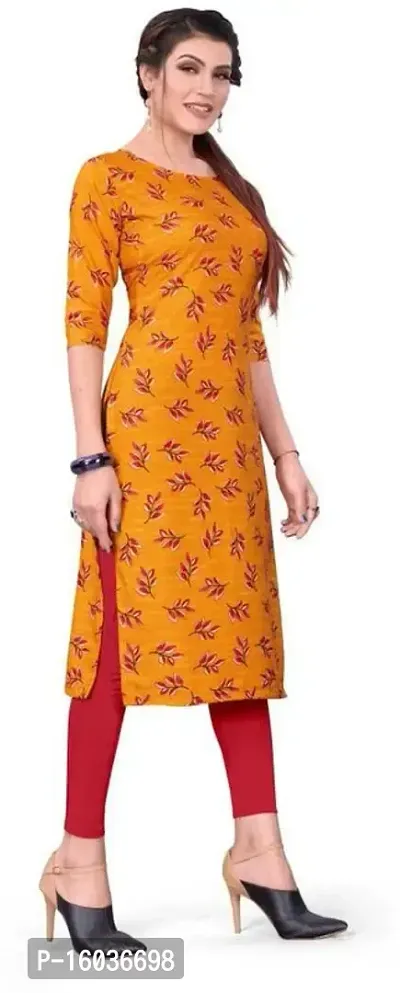 Stylish Printed Crepe Kurta For Women-thumb3