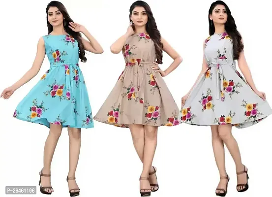 Fancy Crepe Kurtas For Women Pack Of 3