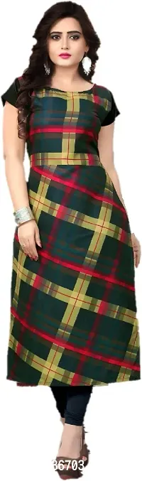 Stylish Checked Crepe Kurta For Women-thumb0