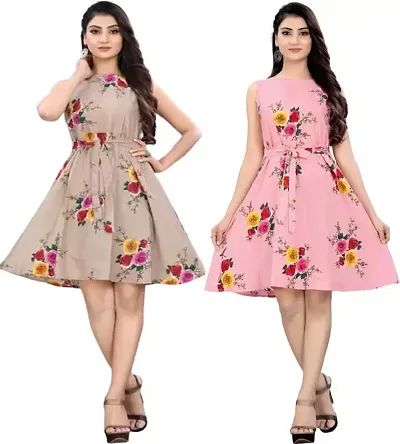 Fancy Crepe Kurtas For Women Pack Of 2