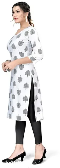 Stylish A-Line Multicoloured Printed Crepe Kurta-thumb3