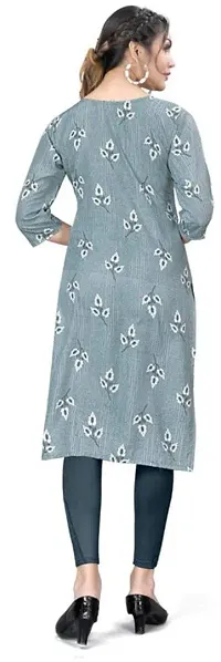 Stylish A-Line Multicoloured Printed Crepe Kurta Combo Of 2-thumb1