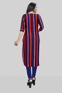 Stylish A-Line Multicoloured Striped Crepe Kurta Pack Of 3-thumb1