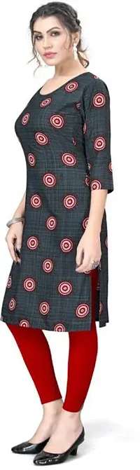 Stylish A-Line Multicoloured Printed Crepe Kurta-thumb2