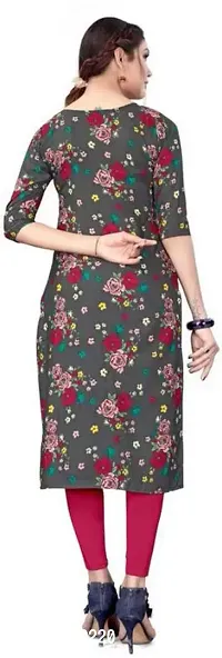 Stylish A-Line Multicoloured Printed Crepe Kurta Pack Of 3-thumb2