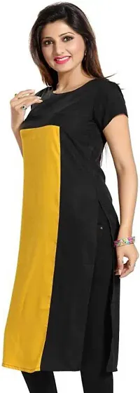 Stylish Colourblocked Crepe Kurta For Women-thumb2