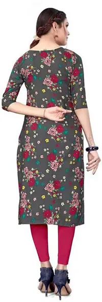 Stylish A-Line Multicoloured Printed Crepe Kurta Pack Of 3-thumb1