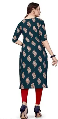 Stylish Printed Crepe Kurta For Women-thumb1