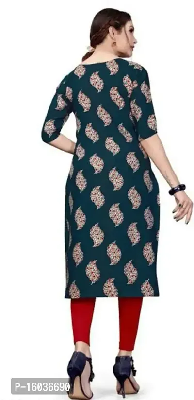 Stylish Printed Crepe Kurta For Women-thumb2