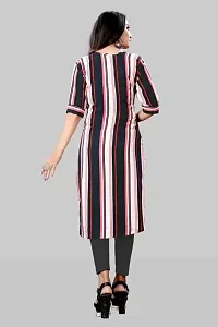 Stylish A-Line Multicoloured Striped Crepe Kurta Pack Of 3-thumb1