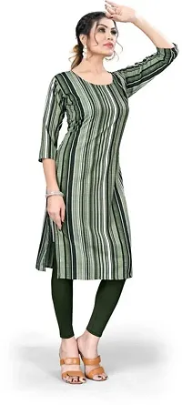 Stylish A-Line Multicoloured Printed Crepe Kurta-thumb3