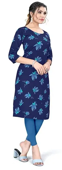 Stylish A-Line Multicoloured Printed Crepe Kurta-thumb3