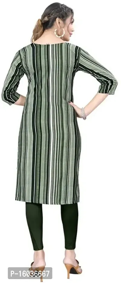 Stylish Striped Crepe Kurta For Women-thumb2