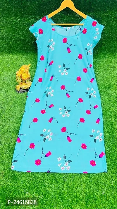 Elegant Printed Crepe Kurta For Women And Girls