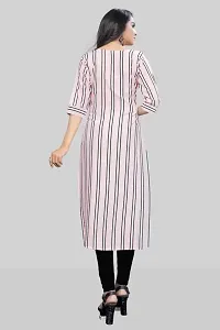 Stylish A-Line Multicoloured Striped Crepe Kurta Pack Of 3-thumb1