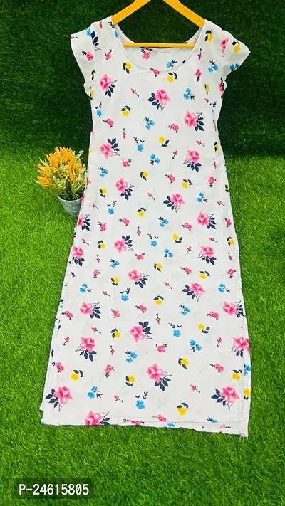 Elegant Printed Crepe Kurta For Women And Girls-thumb0