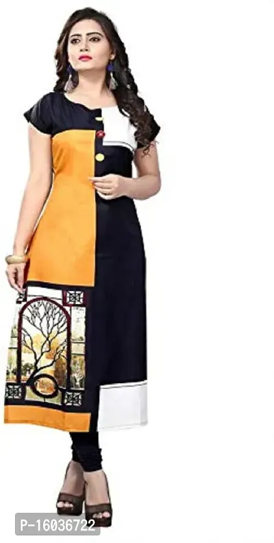 Stylish Printed Crepe Kurta For Women