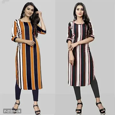 Stylish Women Crepe Casual Kurta Pack of 2