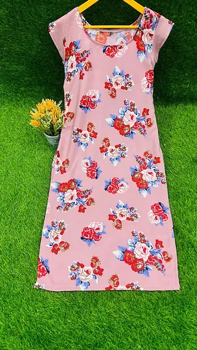 Stylish Crepe Printed Sleeveless Kurti