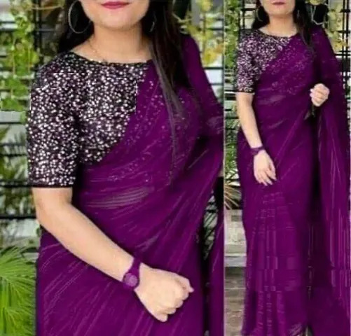  Chiffon Saree with Blouse piece 