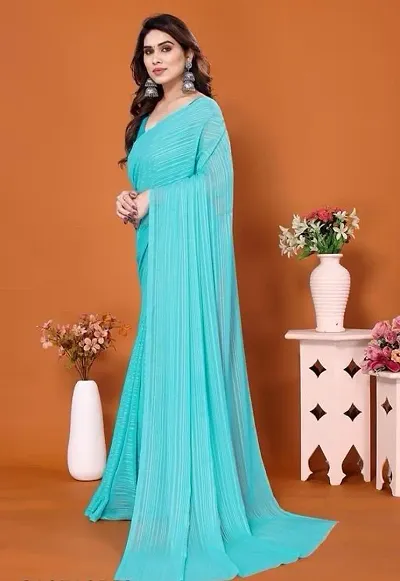 Must Have Georgette Saree without Blouse piece 