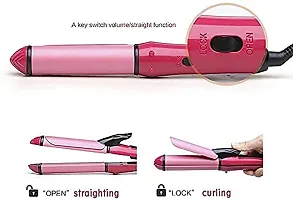 Laxmi 2 in 1 Hair Straightener and Curler | Hair straightener and curler for women(2 in 1 Combo) Beauty Set of Hair Straightener and Hair Curler with Ceramic Plate For Women(Pink)-thumb4