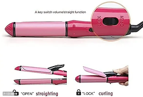 Laxmi 2 in 1 Hair Straightener and Curler | Hair straightener and curler for women(2 in 1 Combo) Beauty Set of Hair Straightener and Hair Curler with Ceramic Plate For Women(Pink)-thumb5