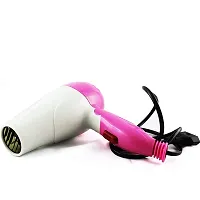 Laxmi 1000w Electric, Professional, Hot Hair Dryers Which Is Foldable With 2 Speed Controller Switch And Thin Styling Nozzle, Diffuser For Men, Women (Pink)-thumb1