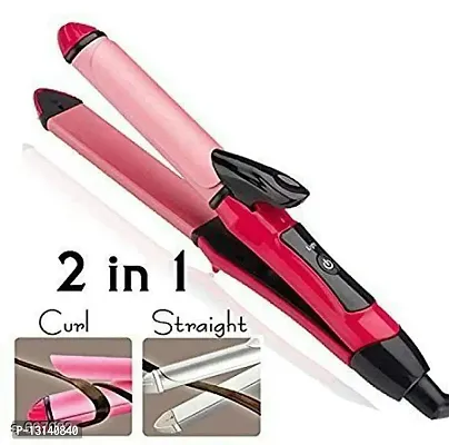 Laxmi 2 in 1 Hair Straightener and Curler | Hair straightener and curler for women(2 in 1 Combo) Beauty Set of Hair Straightener and Hair Curler with Ceramic Plate For Women(Pink)-thumb3