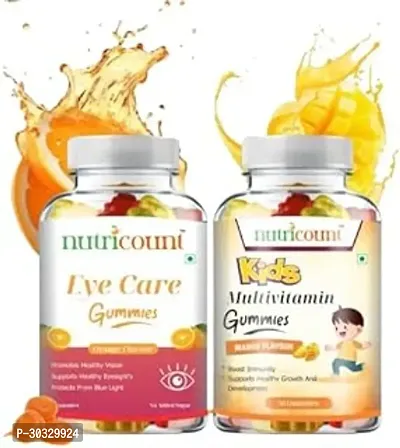 Rishi Eye Care Gummies for All Orange Flavour Lutein and Zeaxanthin Gummies with